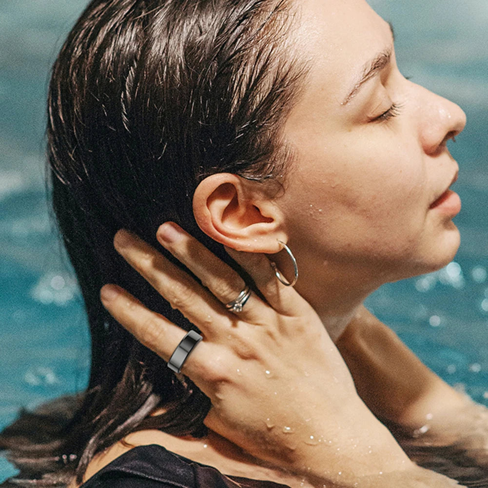 R02 Smart Ring Fitness Tracker with Bluetooth 5.0 "Advanced Blood Oxygen Tracking | IP68 & 5ATM Waterproof | Compatible with Android & iOS"