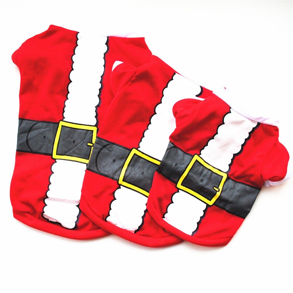 Christmas Dog Clothes Cotton Pet Clothing Cute Cartoon Small Dogs Vest