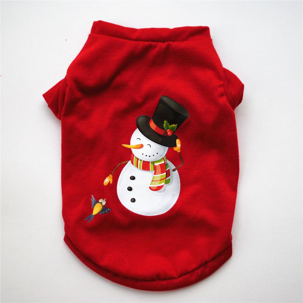 Christmas Dog Clothes Cotton Pet Clothing Cute Cartoon Small Dogs Vest