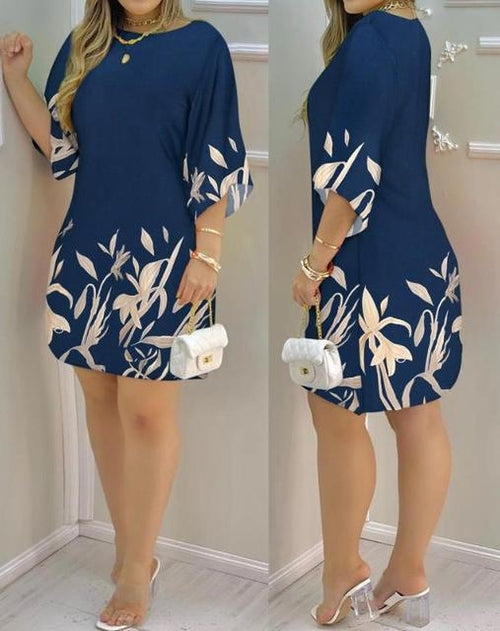 Fashion New Plants Print Casual Dress For Women European & American