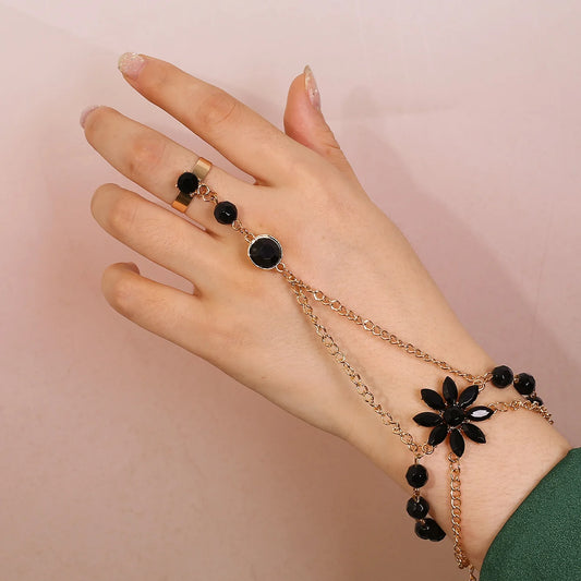 Fashionable and leisure retro female plant design hand chain Ladies