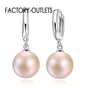 Factory Outlets High Quality 925 Silver Needle White Pearl Earrings