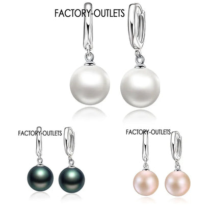 Factory Outlets High Quality 925 Silver Needle White Pearl Earrings