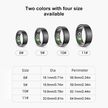 R02 Smart Ring Fitness Tracker with Bluetooth 5.0 "Advanced Blood Oxygen Tracking | IP68 & 5ATM Waterproof | Compatible with Android & iOS"
