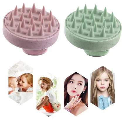 Silicone Shampoo Brush Head Scalp Massage Comb Hair Washing Comb Body