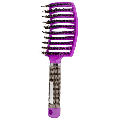 Hair Brush Hair Comb Detangling Hair Brush Bristle&Nylon Women Wet