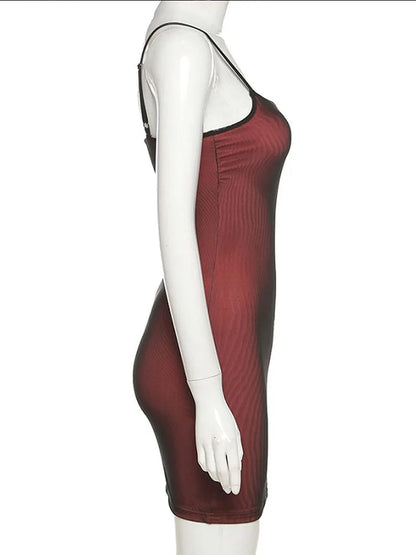 Mesh Double Layer Sexy Skinny Dress Women Sleeveless Party Bodycon