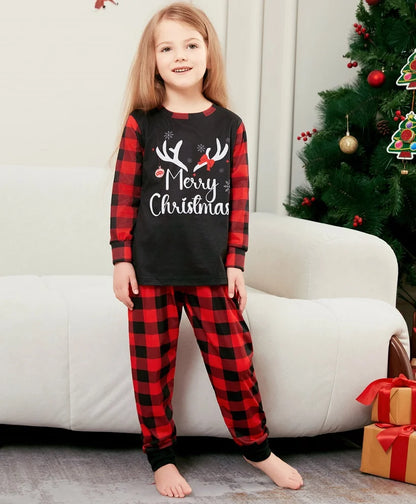 2025 Christmas Family Matching Pajamas Merry Xmas Deer Print Kid Baby