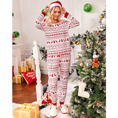 Family Christmas Pajamas Set Mother and Daughter Matching Outfits