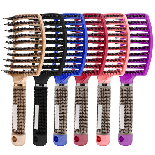 Hair Brush Hair Comb Detangling Hair Brush Bristle&Nylon Women Wet