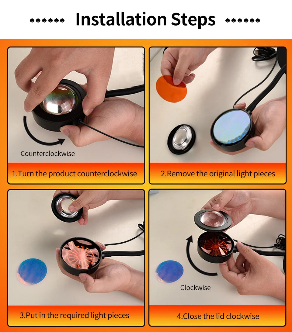 Smart Sunset Projection Lamp