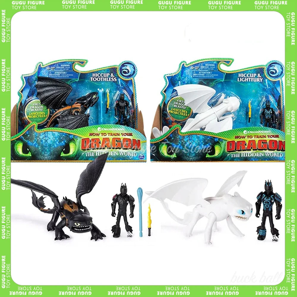 How To Train Your Dragon Figure Toothless Light Fury Action Figures Pvc Model Kit Ornament Toy Action Model Collection Kid Gifts