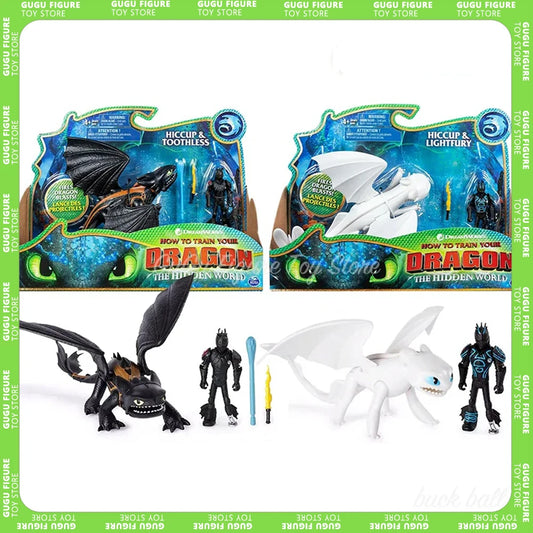 How To Train Your Dragon Figure Toothless Light Fury Action Figures Pvc Model Kit Ornament Toy Action Model Collection Kid Gifts