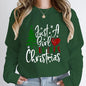 Just A Girl Who Loves Christmas Print Pullovers Women Fashion Pure