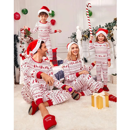 Family Christmas Pajamas Set Mother and Daughter Matching Outfits