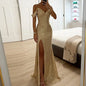 Luxury Glitter Sequins Evening Gala Dress Women Banquet   Hollow