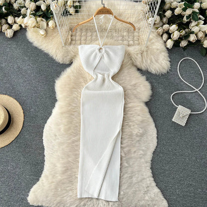 YuooMuoo Chic Fashion Sexy Package Hips Split Knitted Summer Dress