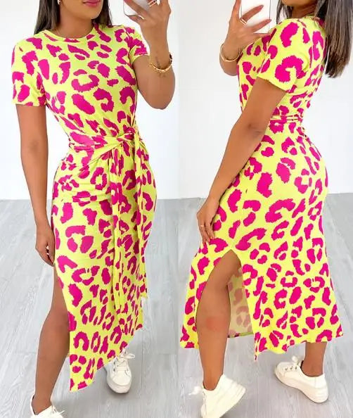 Sexy Women's Dress 2023 New Fashion Commuter Leopard Print