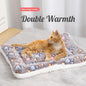 "Reversible Plush Pet Mat: Cozy Bed & Blanket for Cats and Small Dogs"