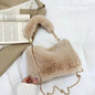 New Autumn Winter Lambswool Shoulder Crossbody Bag For Women Large