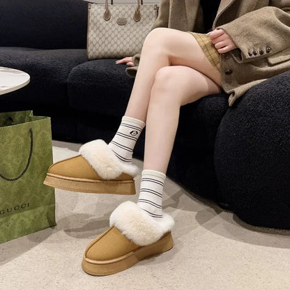 2024 New Leather Women Fashion Winter Indoor Solid Color Suede Fur