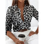 2024 New Leopard Print Pattern Long Sleeve Shirt For Womens Loose