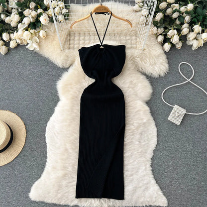 YuooMuoo Chic Fashion Sexy Package Hips Split Knitted Summer Dress