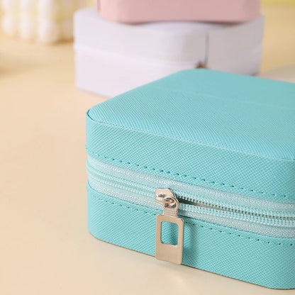 Portable Jewelry Storage Box Travel Organizer Jewelry Case Leather