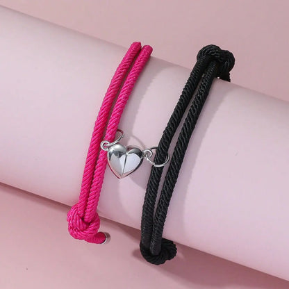 2 Piece Color Black White Hand Rope Love Magnetic Couple Good Friend