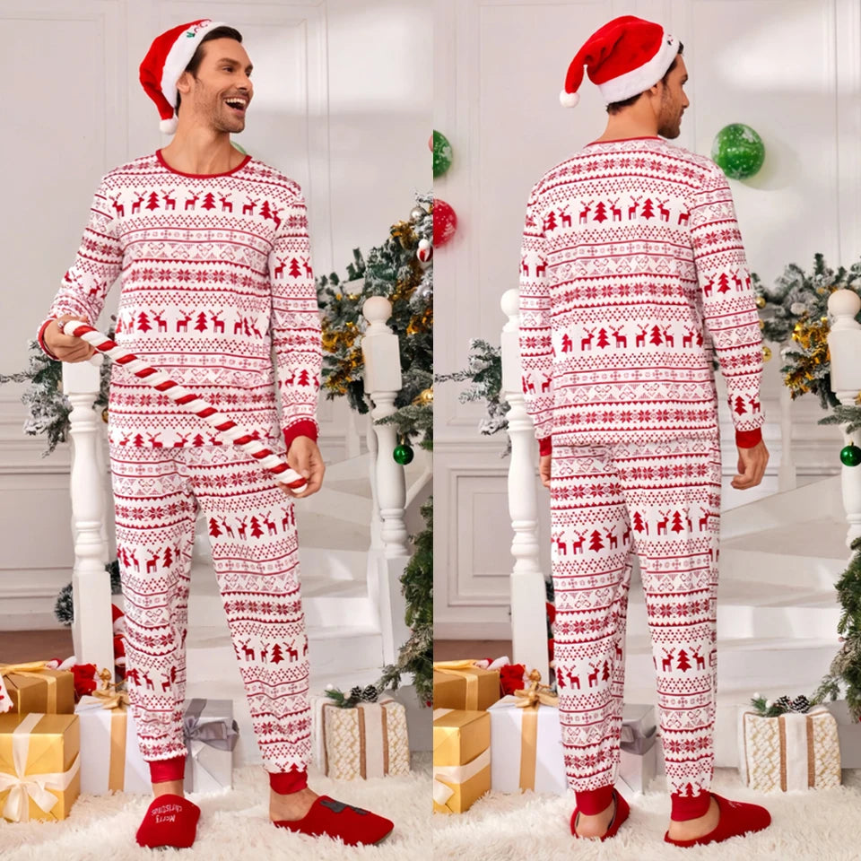 Family Christmas Pajamas Set Mother and Daughter Matching Outfits