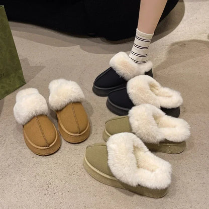 2024 New Leather Women Fashion Winter Indoor Solid Color Suede Fur