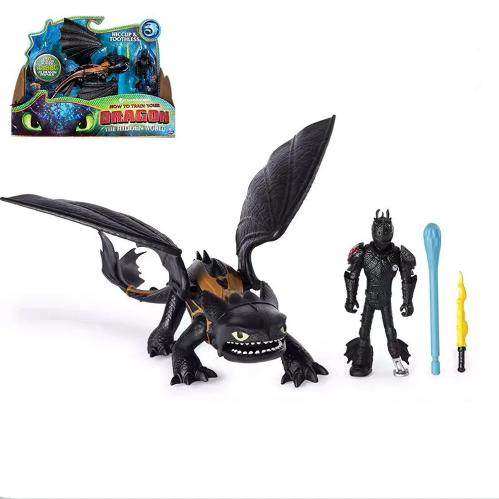 How To Train Your Dragon Figure Toothless Light Fury Action Figures Pvc Model Kit Ornament Toy Action Model Collection Kid Gifts