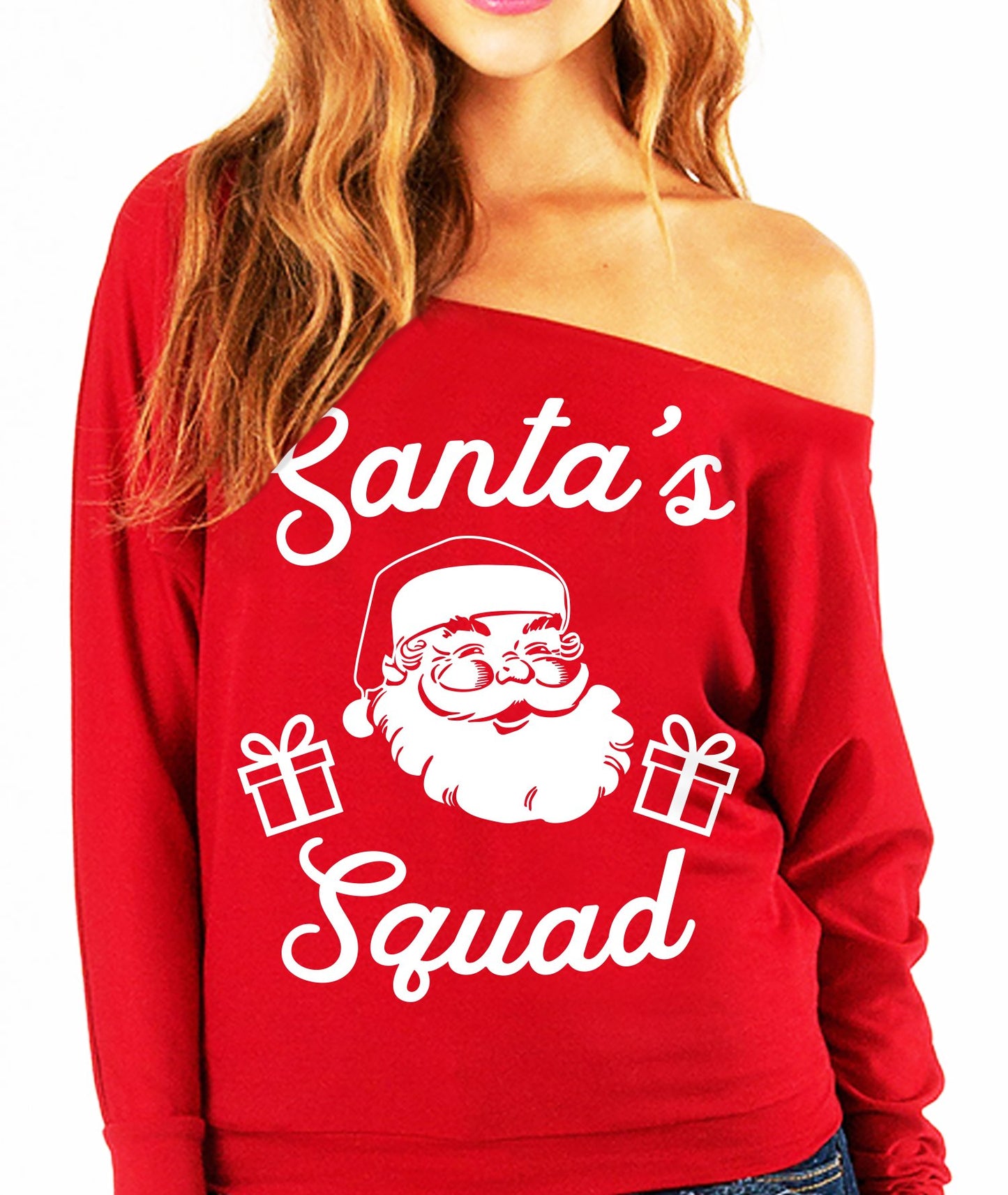 SANTA'S SQUAD Christmas Slouchy Sweatshirt - Pick Color