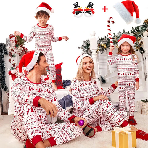 Family Christmas Pajamas Set Mother and Daughter Matching Outfits