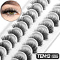 GROINNEYA 5/10 pairs 3D Mink Lashes Faux Mink Fluffy Lash Soft Full