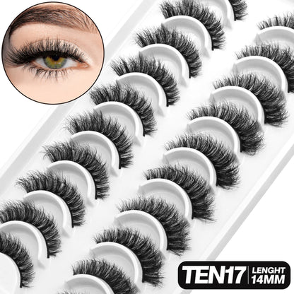 GROINNEYA 5/10 pairs 3D Mink Lashes Faux Mink Fluffy Lash Soft Full