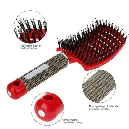 Hair Brush Hair Comb Detangling Hair Brush Bristle&Nylon Women Wet