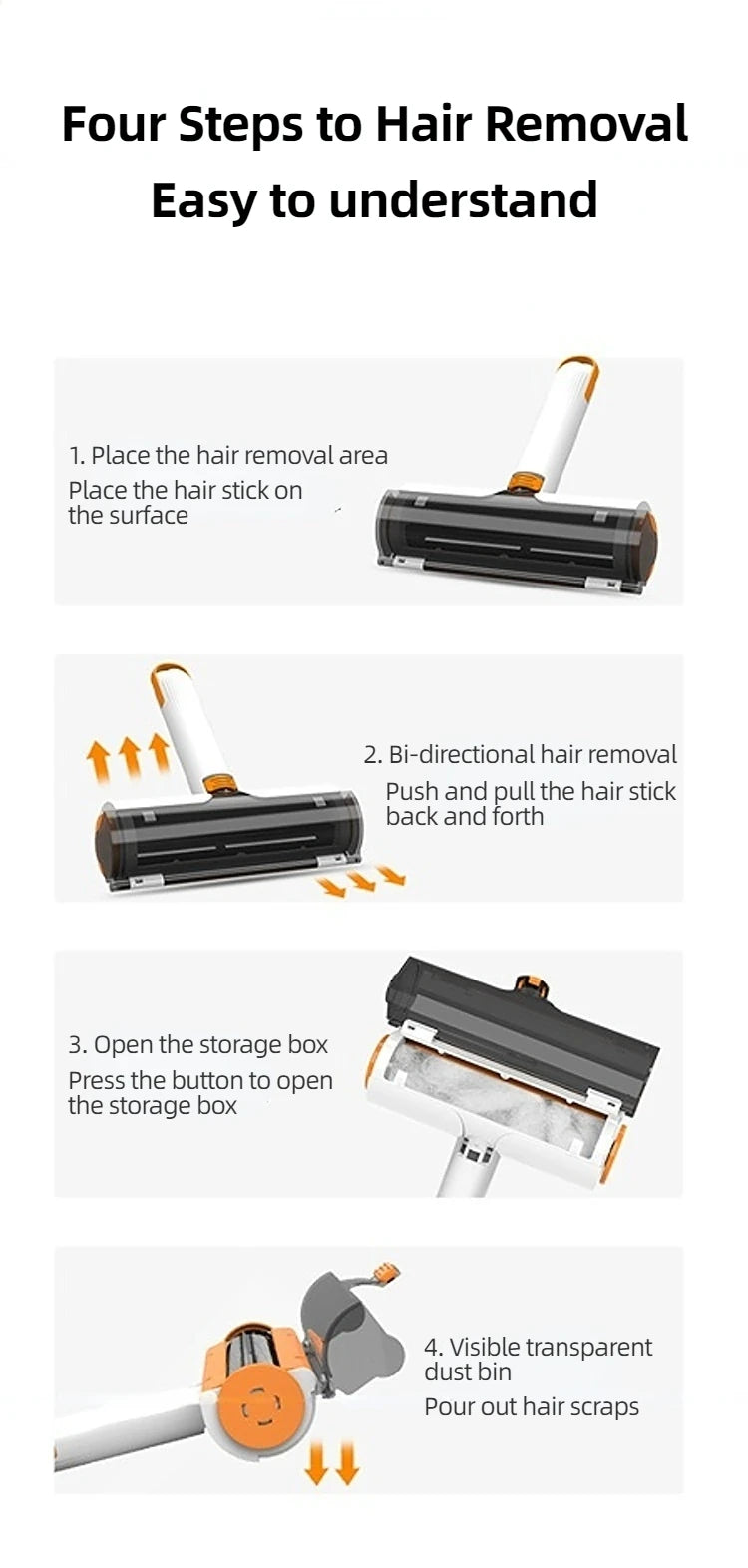 Pet Hair Remover Roller – Reusable & Washable