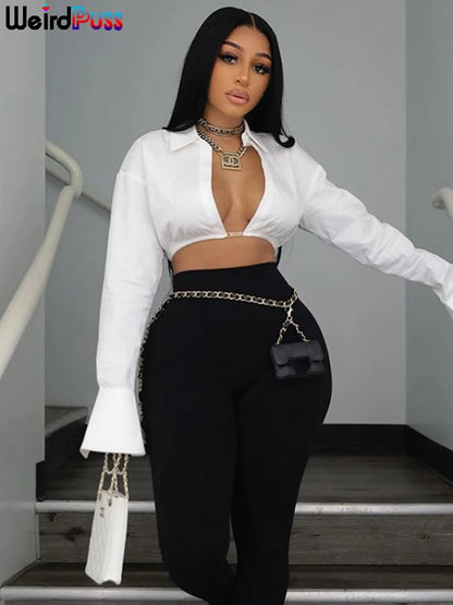 Weird Puss Cardigan Crop Tops Women Hipster Autumn New Trend Long