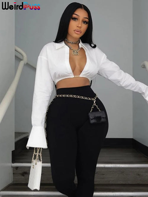 Weird Puss Cardigan Crop Tops Women Hipster Autumn New Trend Long