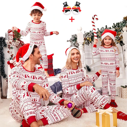 Family Christmas Pajamas Set Mother and Daughter Matching Outfits