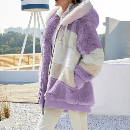 Oversized Jacket for Women 2023 New Autumn Winter Warm Plush Pocket