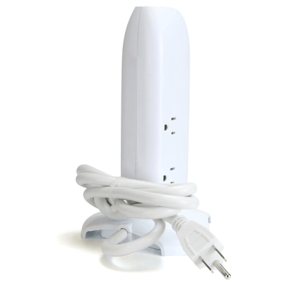 Emerson 5-Outlet + USB Charging Tower with Surge Protection and On/
