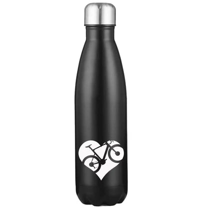 Heart Bike 17oz Stainless Water Bottle